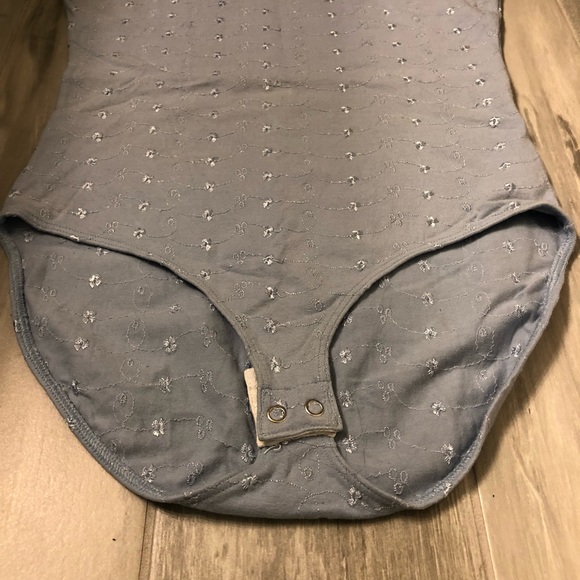 VTG Liz & Co. Blue Bodysuit Size M - Picture 2 of 7